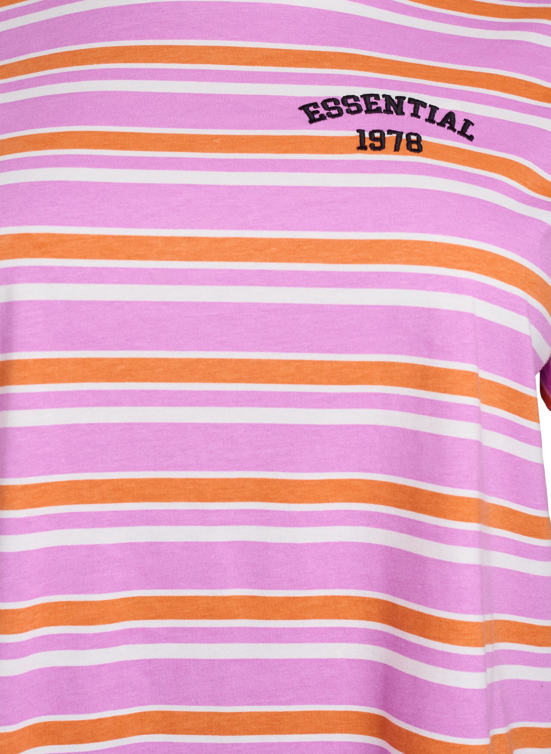 ZizziT-Shirt aus Baumwolle mit Streifen, Pink, Packshot image number 2