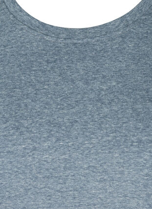 Meliertes T-Shirt aus Baumwolle, Mood Indigo Mélange, Packshot image number 2