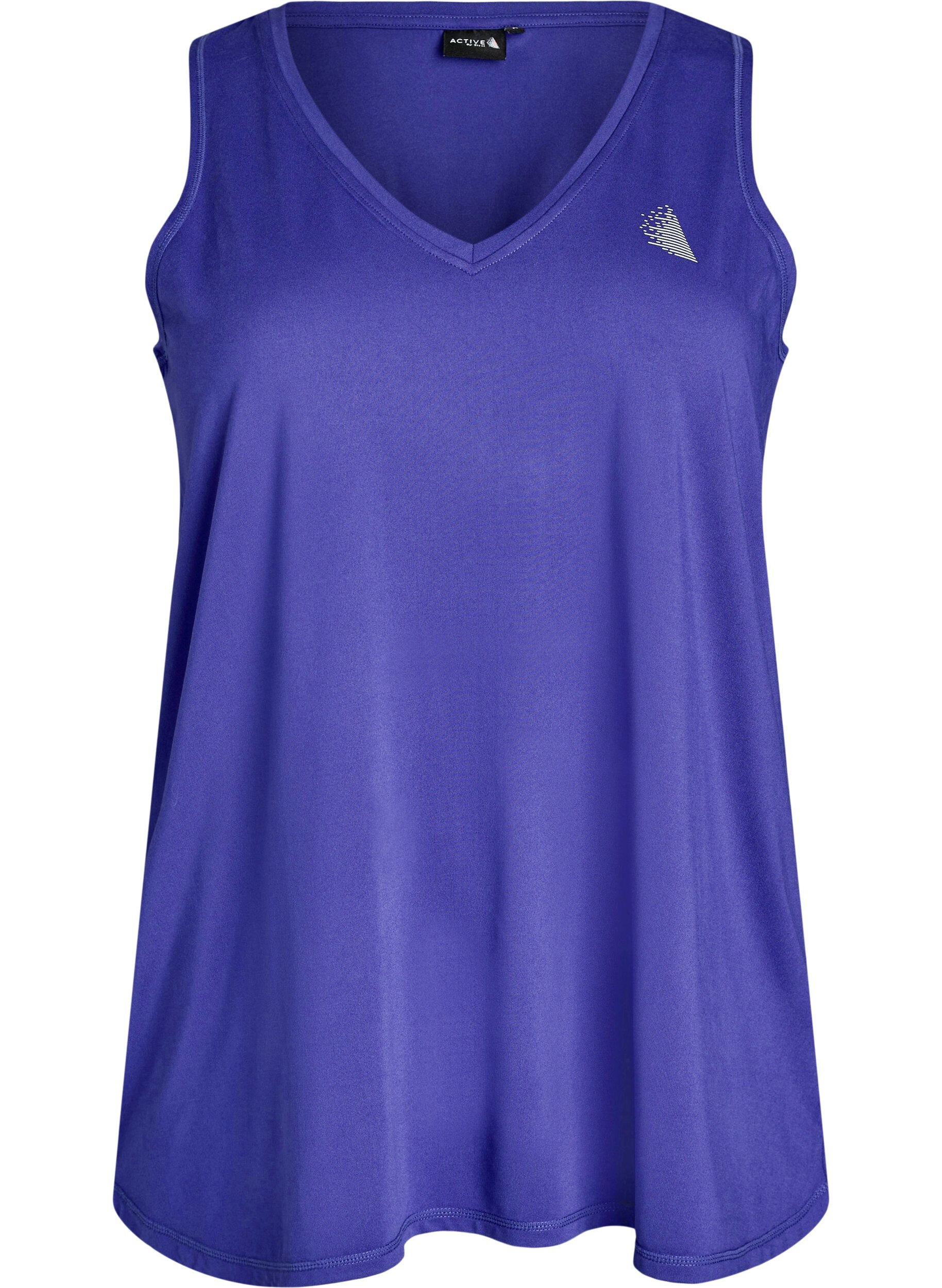 ZizziSports top with V-neck, Purple, Packshot image number 0