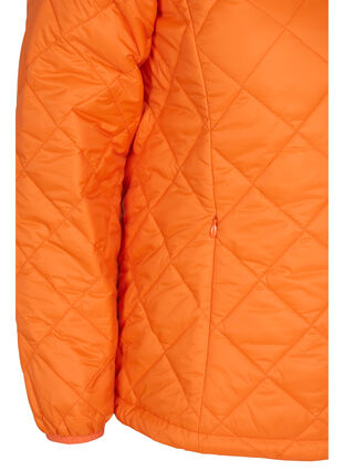 Gesteppte Leichtgewichtsjacke mit Reißverschluss und Taschen, Mandarin Orange, Packshot image number 3