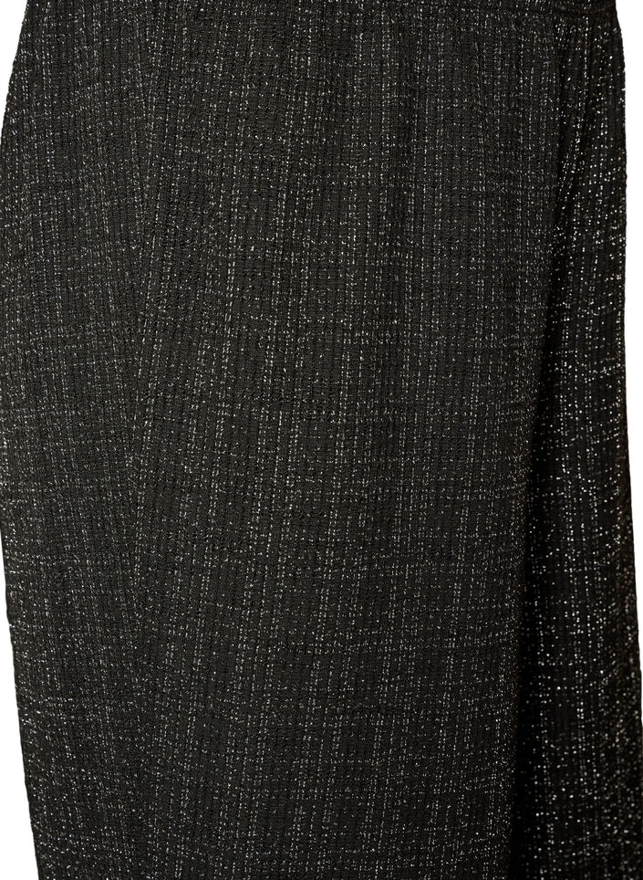 Hose aus Boucl&eacute; mit geradem Bein, Schwarz, Packshot image number 2