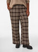 Karierte Hose mit weitem Bein, Braun, Model image number 2