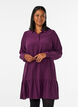 Kurzes Hemdblusenkleid mit R&uuml;schenvolant, Lila, Model image number 0