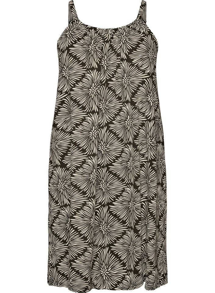 Midi-Tr&auml;gerkleid aus Bio-Baumwolle, Schwarz, Packshot image number 0
