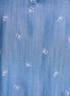 Kleid aus Lyocell mit Denim-Look und bestickten Blumen, Blau, Packshot image number 2