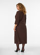 Jerseykleid mit Drapierung und dekorativer Schnalle, Braun, Model image number 1