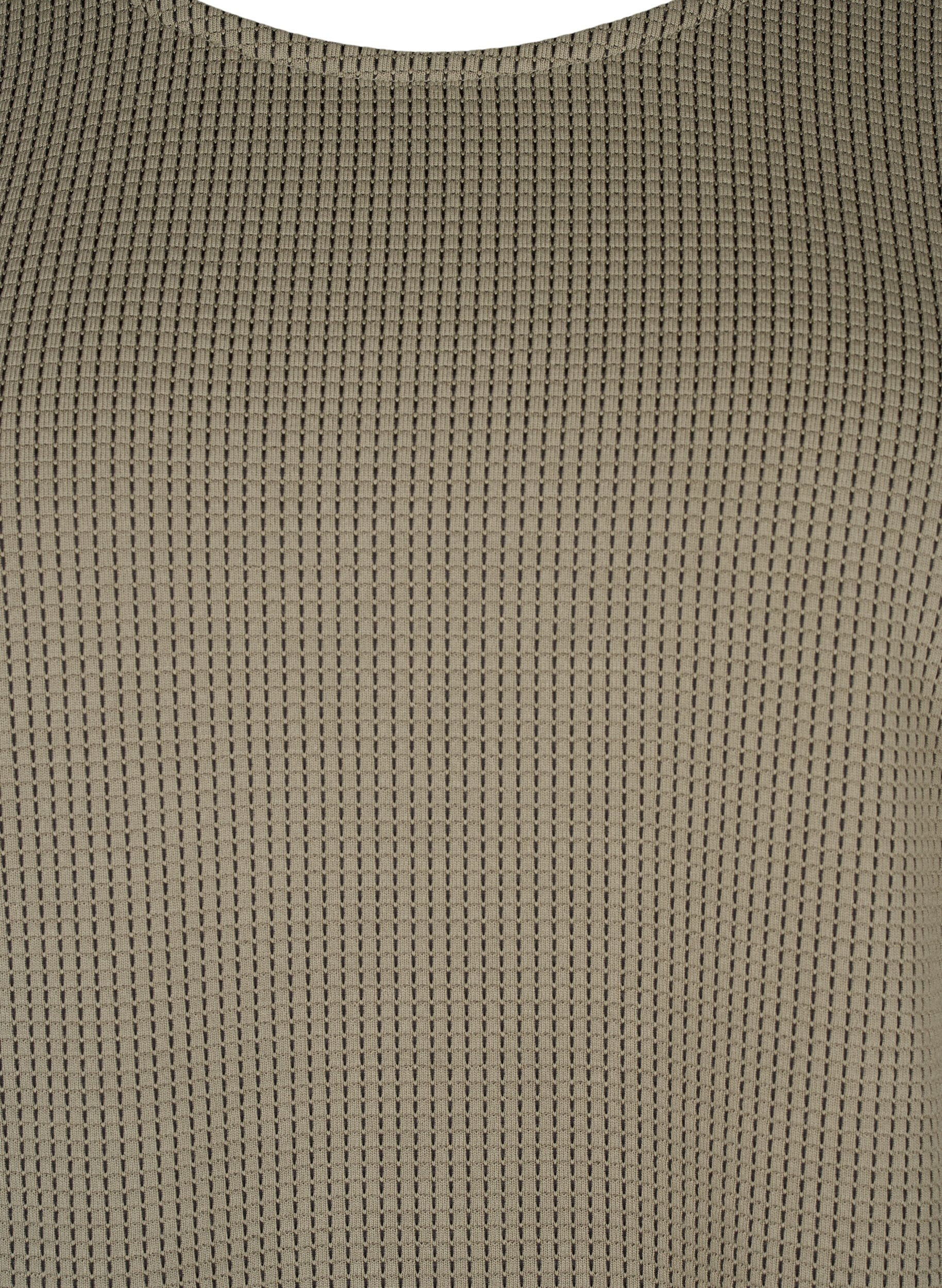 ZizziStrukturierte Bluse in A-Linie, Greige, Packshot image number 2