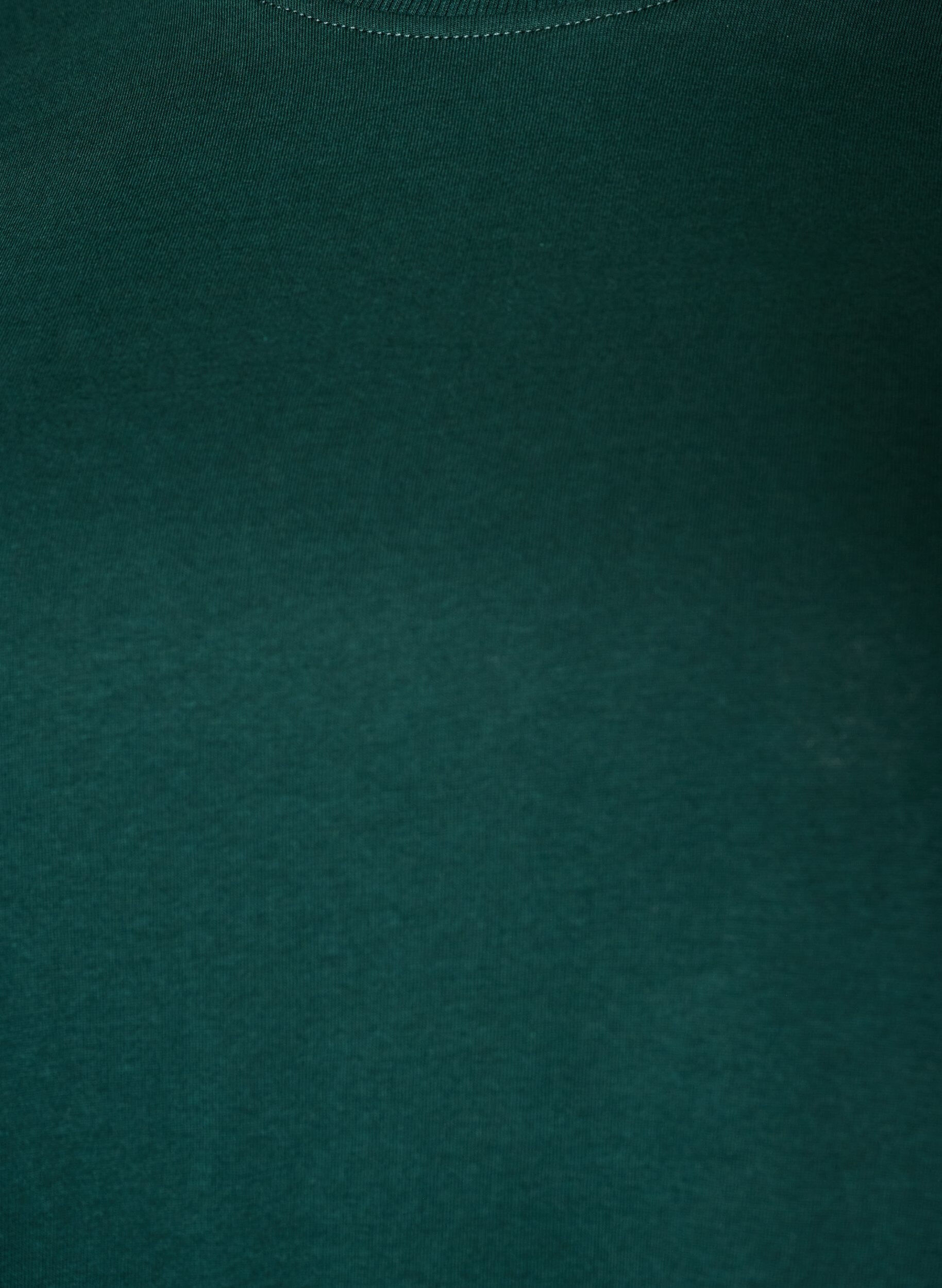 ZizziBasic T-Shirt aus Baumwolle mit Rundhalsausschnitt, Gr&uuml;n, Packshot image number 2