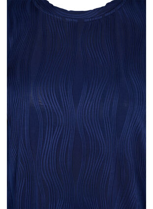 Bluse mit Struktur und langen Ärmeln, Maritime Blue, Packshot image number 2