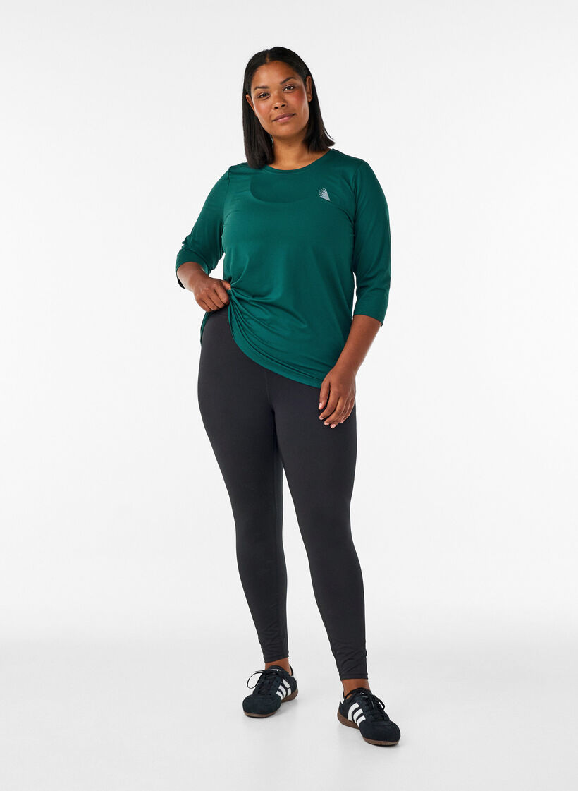 Trainingsshirt mit 3/4-&Auml;rmeln, Gr&uuml;n, Model image number 1
