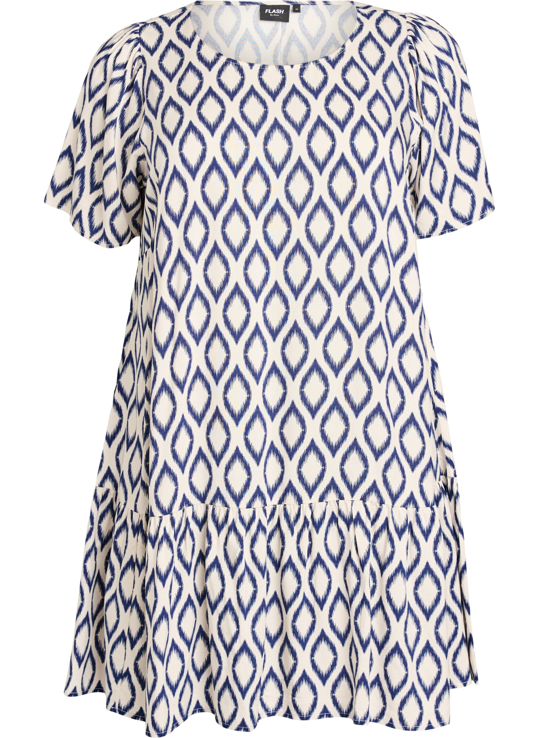 FLASH - Kleid aus Viskose mit Schnittlinie