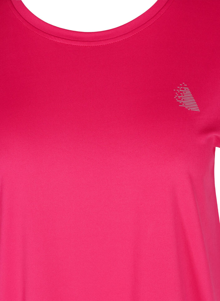 Einfarbiges Trainings-T-Shirt, Pink, Packshot image number 2