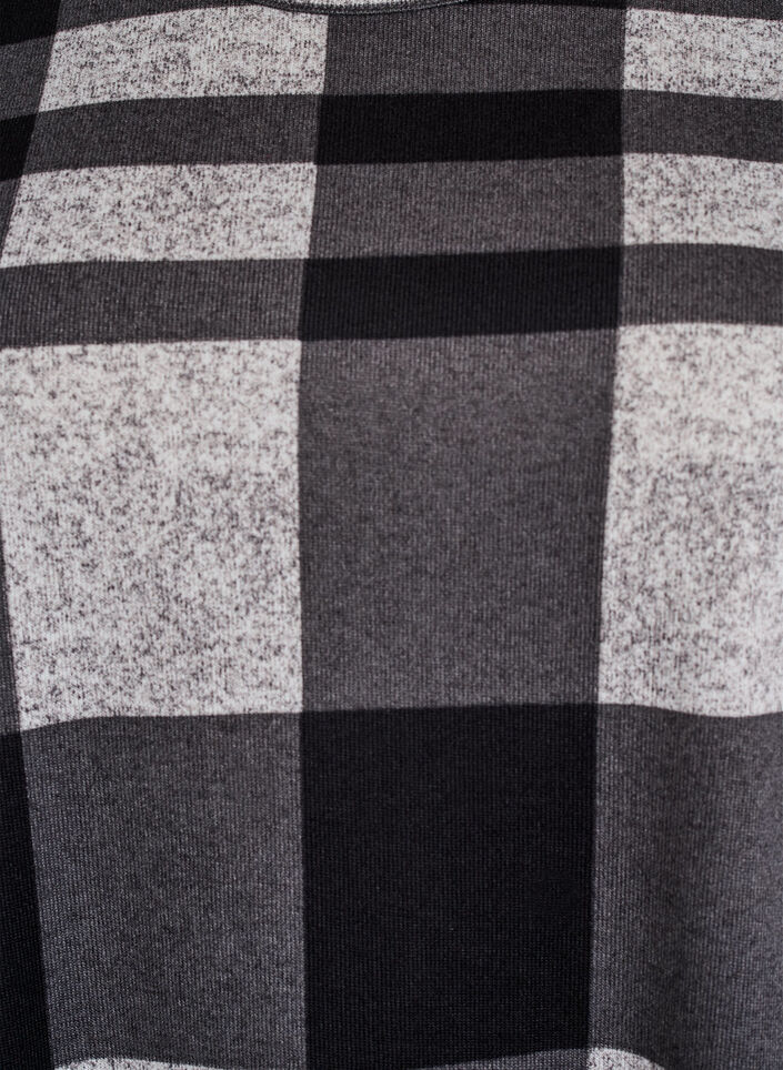 Gemusterte Bluse mit langen Ärmeln, Grau, Packshot image number 2