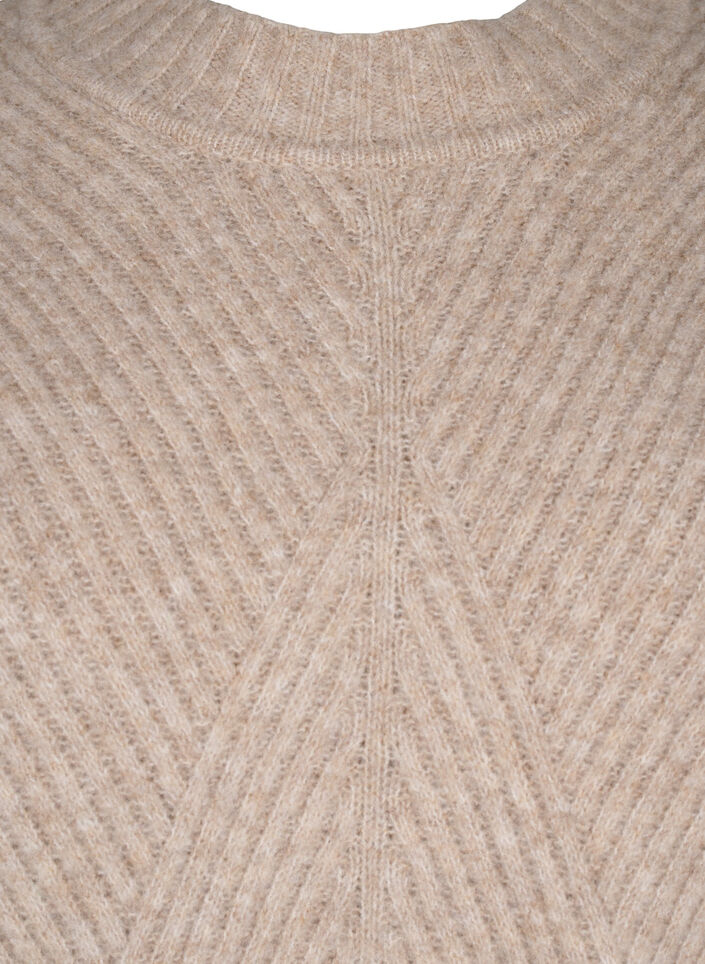 Pullover mit Streifenmuster und langen Ärmeln, Simply Taupe Mel., Packshot image number 2