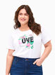 FLASH - T-Shirt mit Motiv, Bright White Love, Model image number 0