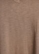 Kurz&auml;rmliges Basic-T-Shirt mit V-Ausschnitt, Braun, Packshot image number 2