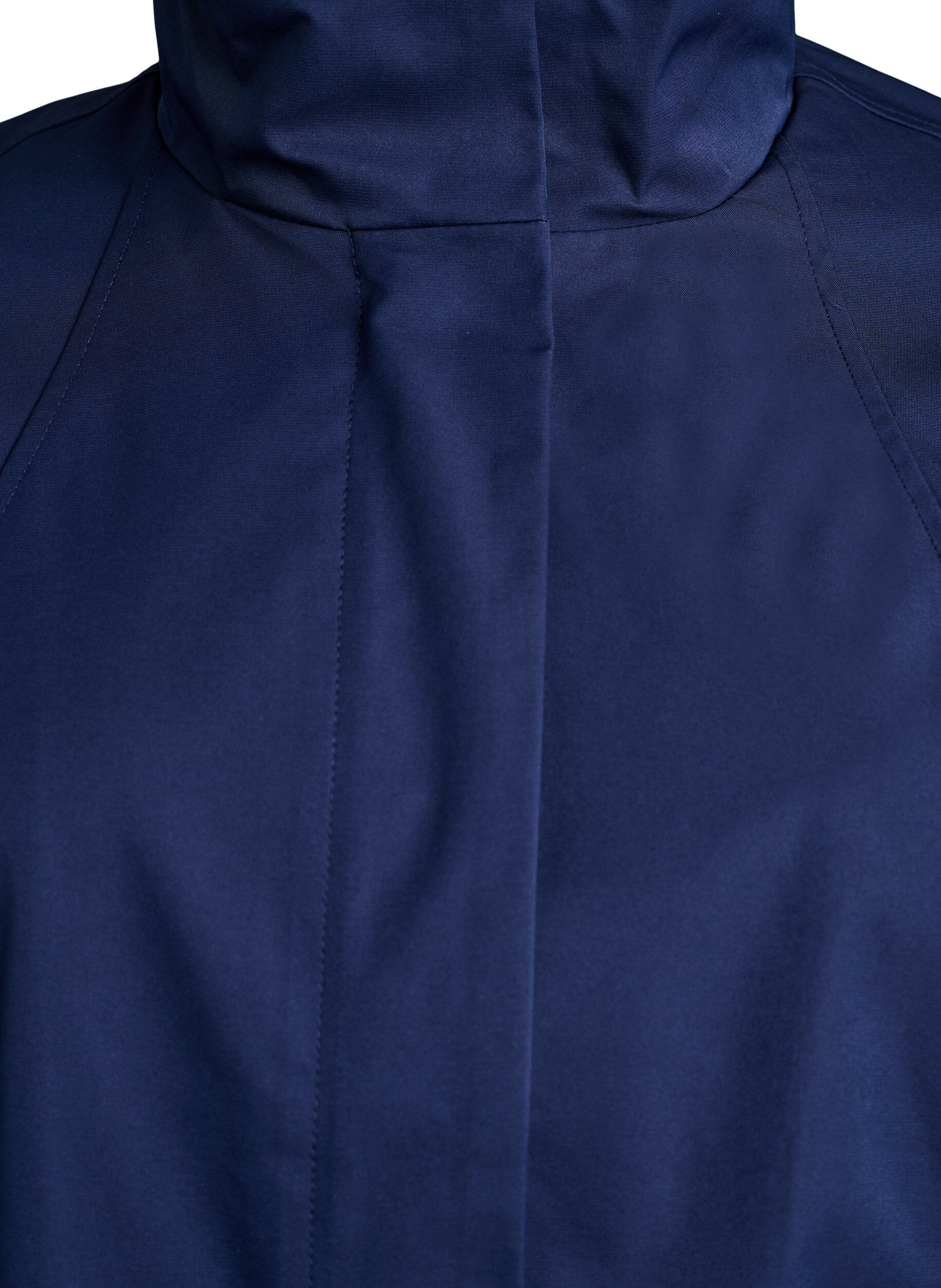 Zizzi&Uuml;bergangsjacke mit Taschen und hohem Kragen, Blau, Packshot image number 2