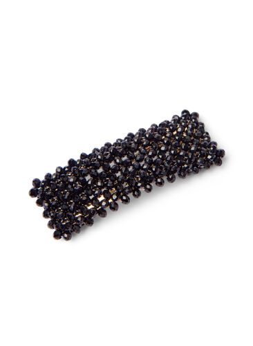 Haarspange mit schwarzen Perlen, Black, Packshot image number 0