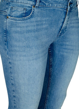 Slim Fit Emily Jeans mit normaler Taillenhöhe , Blue denim, Packshot image number 2