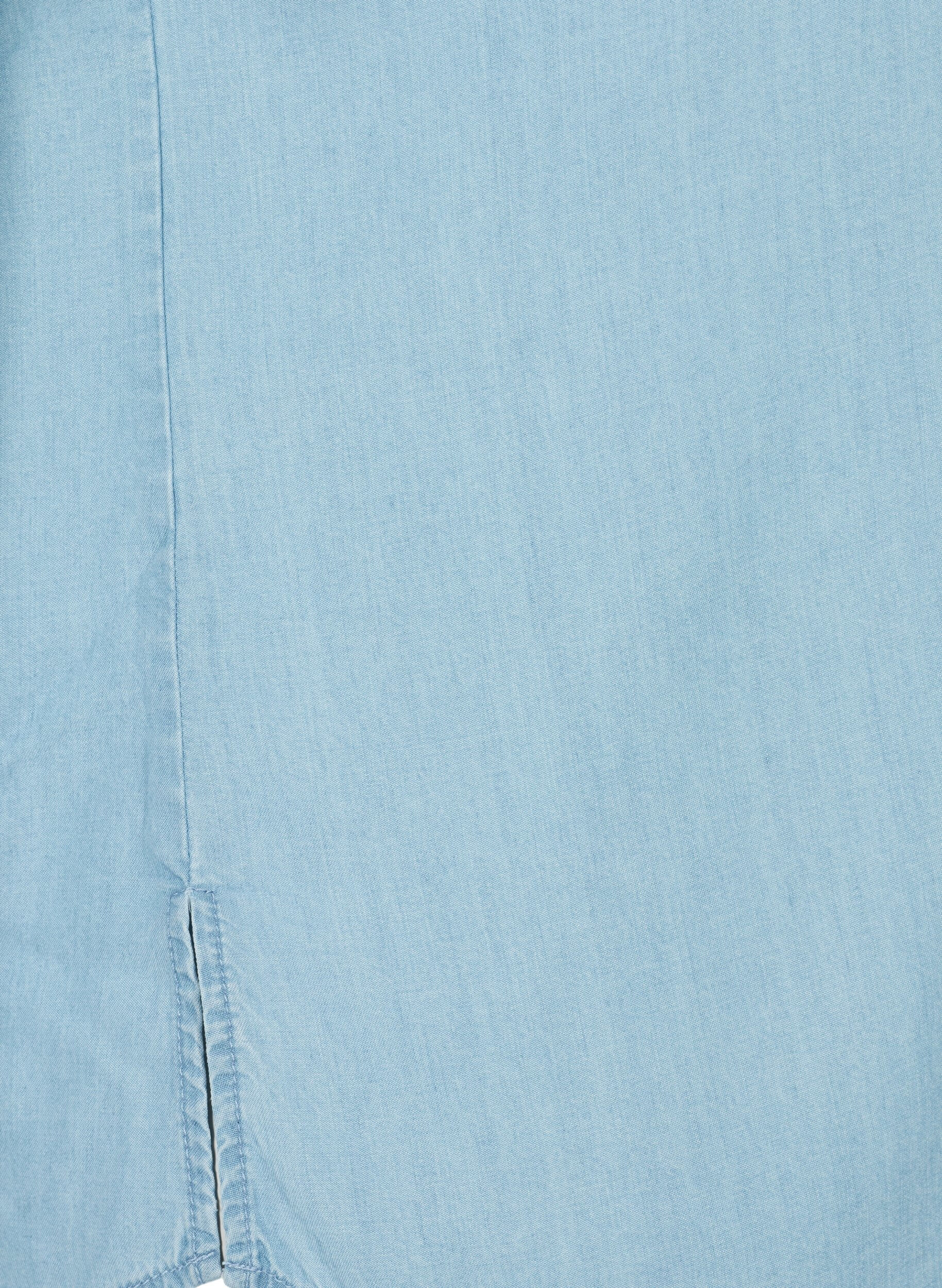 ZizziKurz&auml;rmeliges Hemd aus Lyocell (TENCEL&trade;), Light blue denim, Packshot image number 3