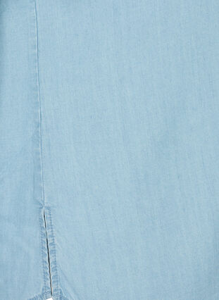 Kurzärmeliges Hemd aus Lyocell (TENCEL™), Light blue denim, Packshot image number 3