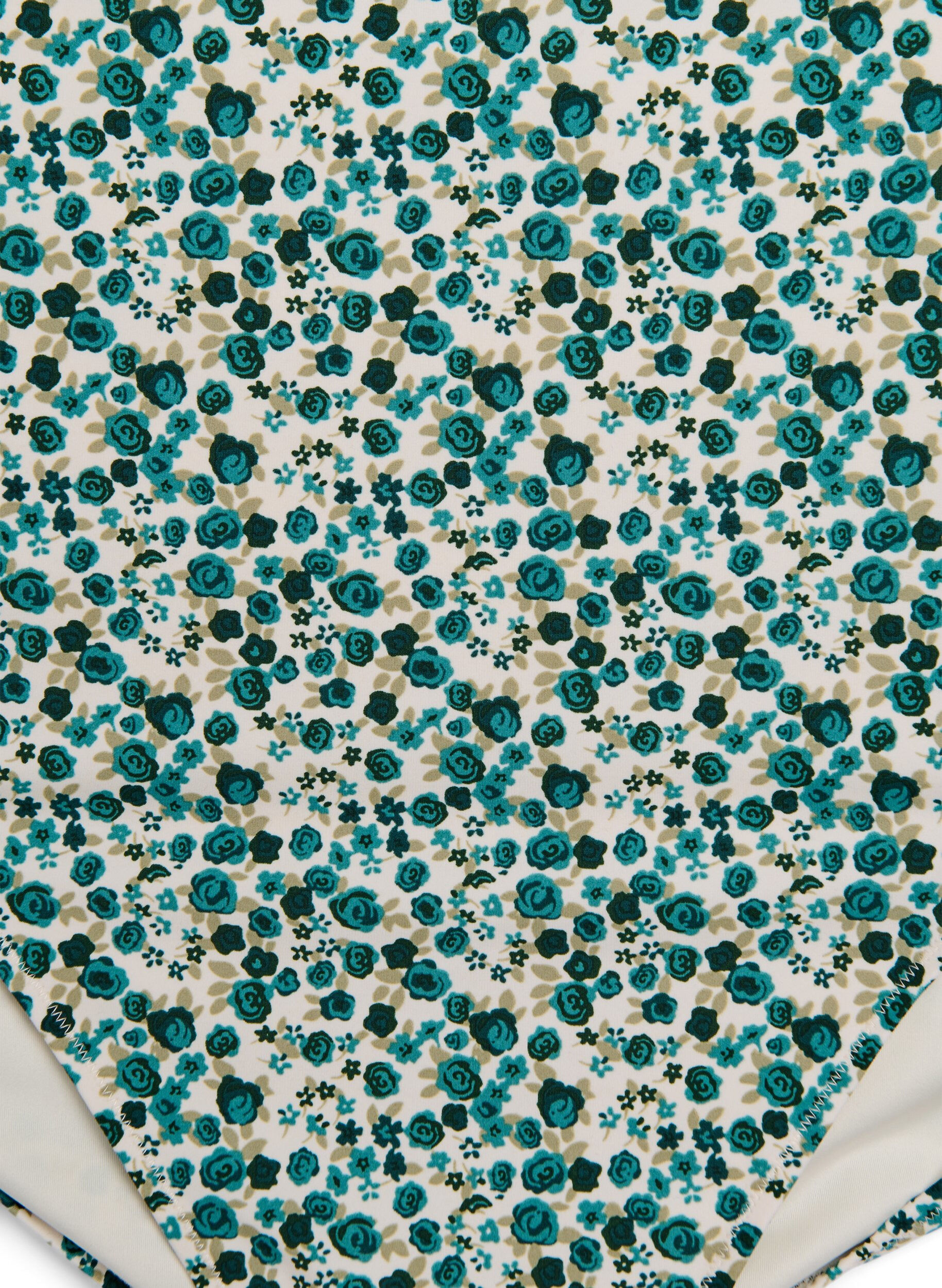 ZizziExtra hoch taillierter Bikini-Slip mit Blumenmuster, Gr&uuml;n, Packshot image number 2