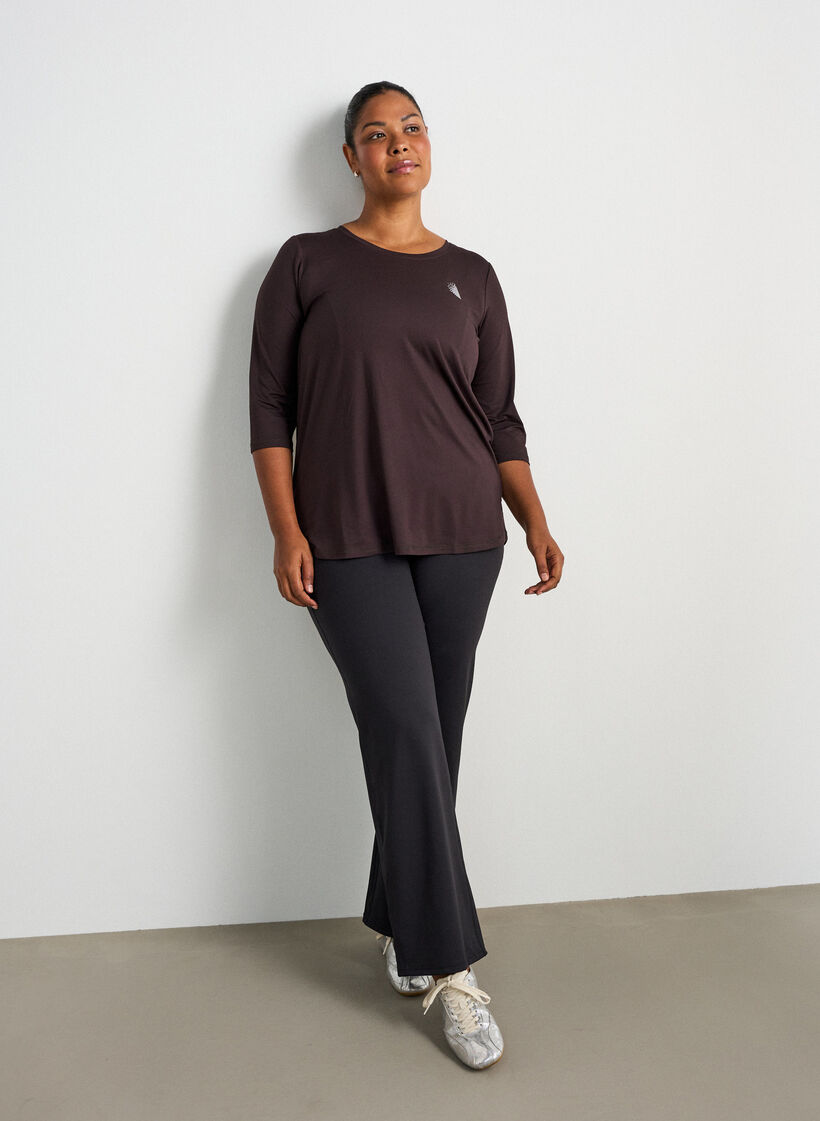 Trainingsshirt mit 3/4-&Auml;rmeln, Brown, Model image number 1