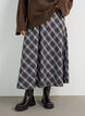 Karierter Maxirock in A-Linie, Blau, Model image number 2