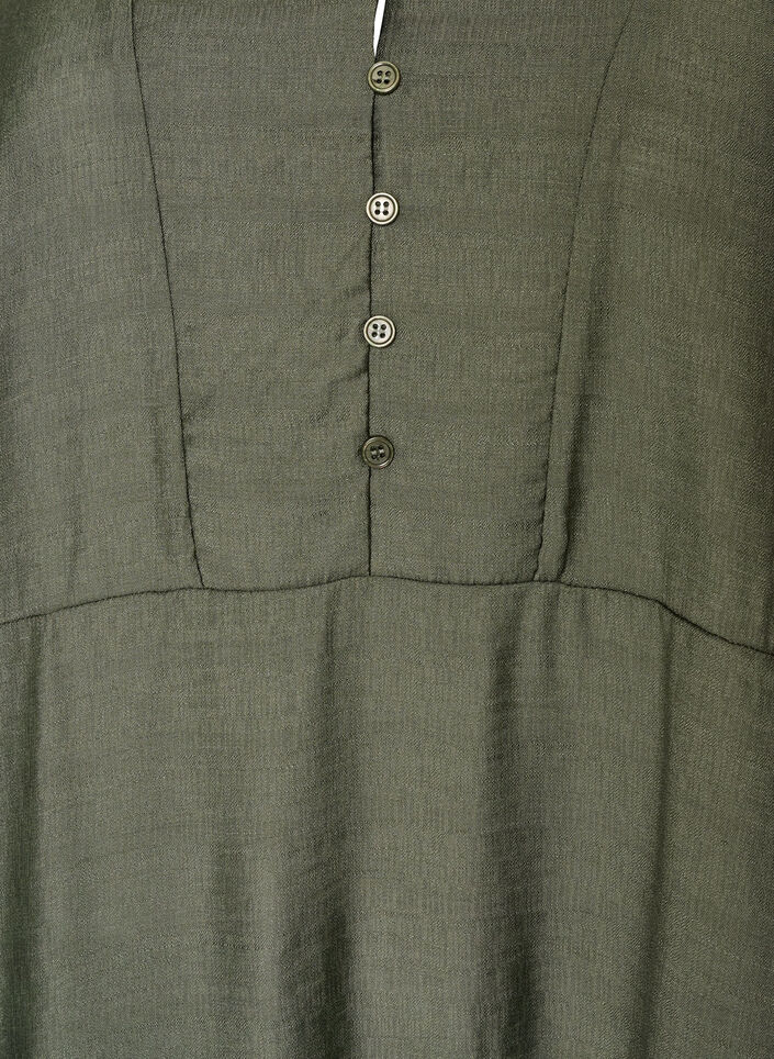 Kleid aus Viskose mit Stickerei und Stufenvolants, Gr&uuml;n, Packshot image number 2