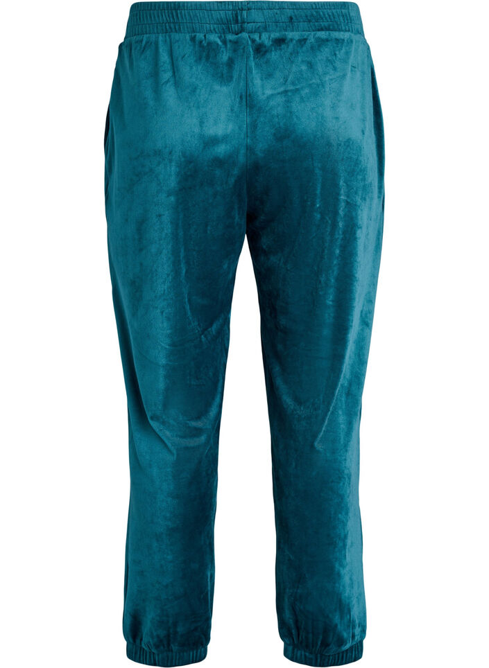Lockere Samt-Hose, Gr&uuml;n, Packshot image number 1
