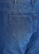 High-Waist-Jeans in gerader Passform mit Strasssteinen, Blau, Packshot image number 3