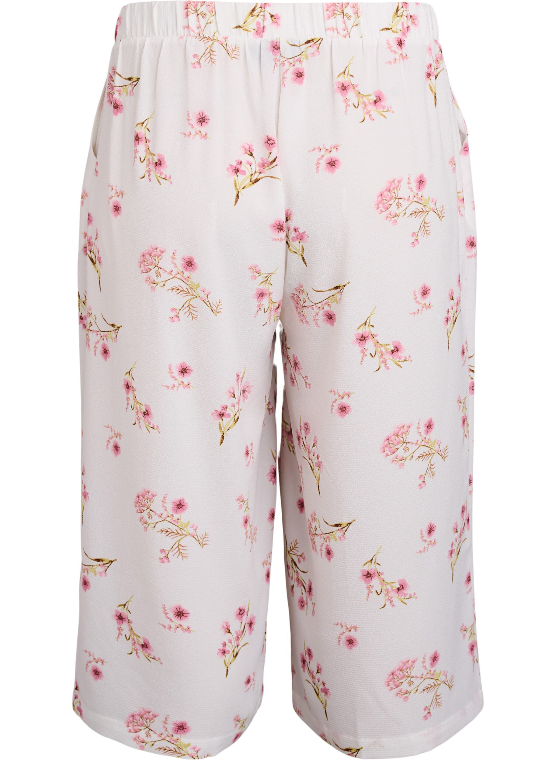 ZizziCulotte-Hose mit Print, Wei&szlig;, Packshot image number 1