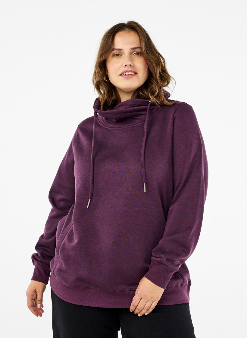 FLASH - Sweatshirt mit Stehkragen, Plum Perfect, Model image number 0