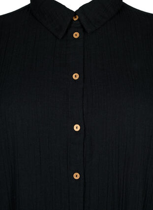 Kurzärmliges T-Shirt mit Knöpfen, Black, Packshot image number 2
