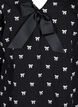 Bluse mit Schleifen und 3/4-Ärmeln, Black White Bow, Packshot image number 2