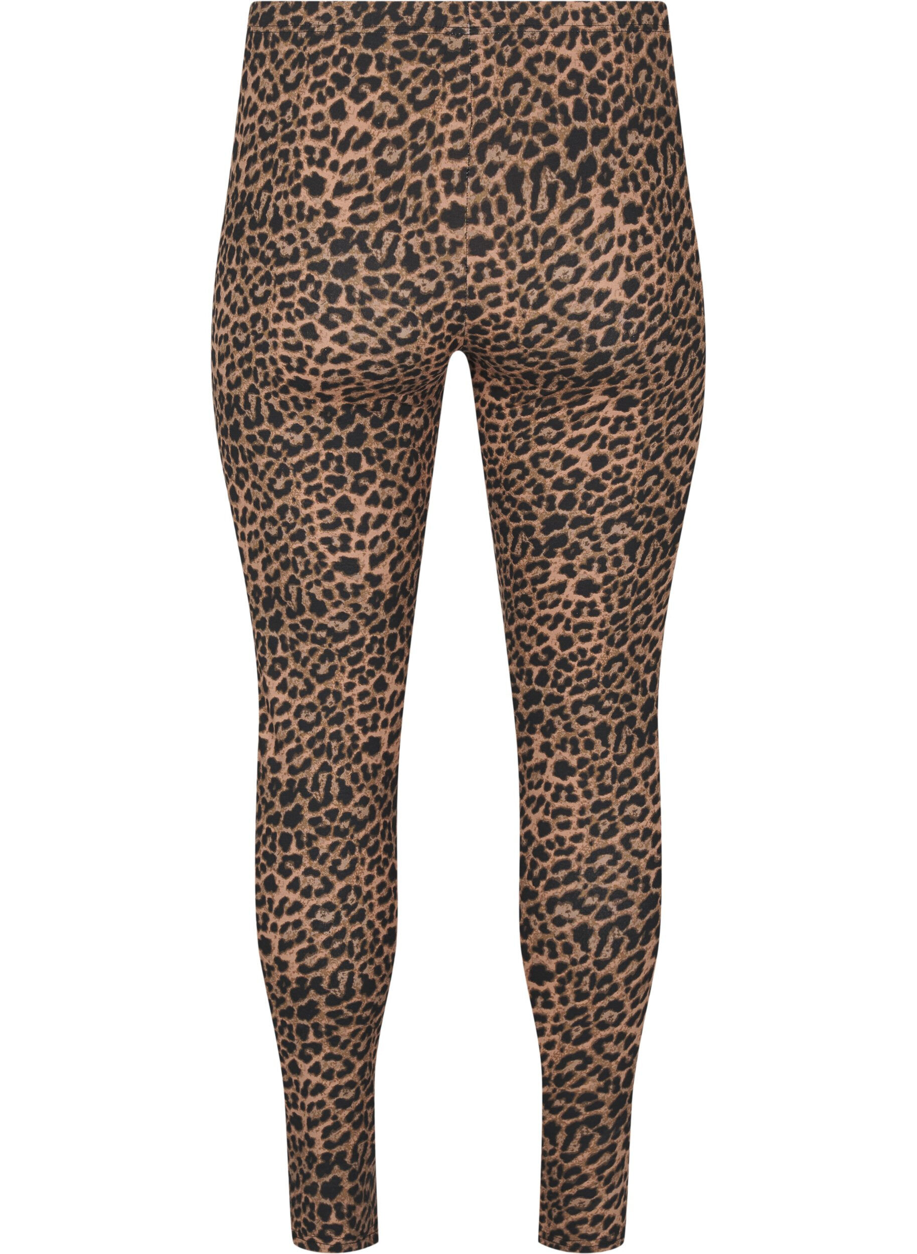 ZizziViskose Leggings mit Leopardendruck, Schwarz, Packshot image number 1