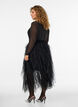 Midi-T&uuml;llrock mit elastischem Bund, Schwarz, Model image number 1