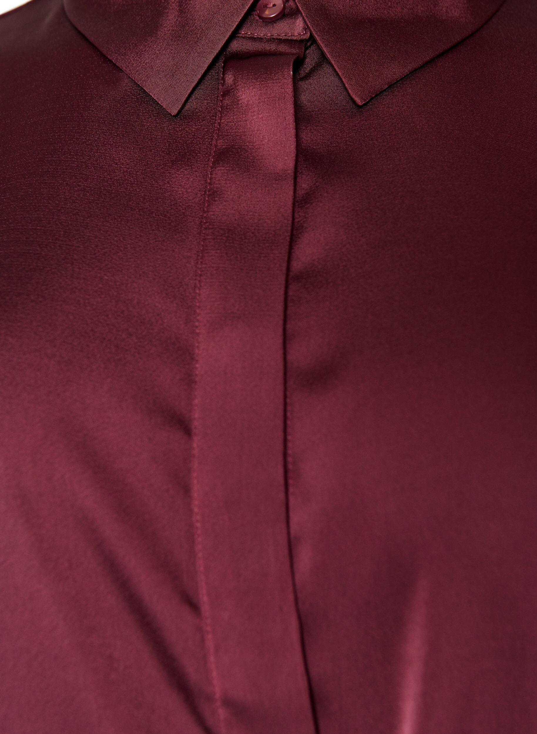 ZizziBluse mit Satin-Optik und Wickeloptik, Rot, Packshot image number 2