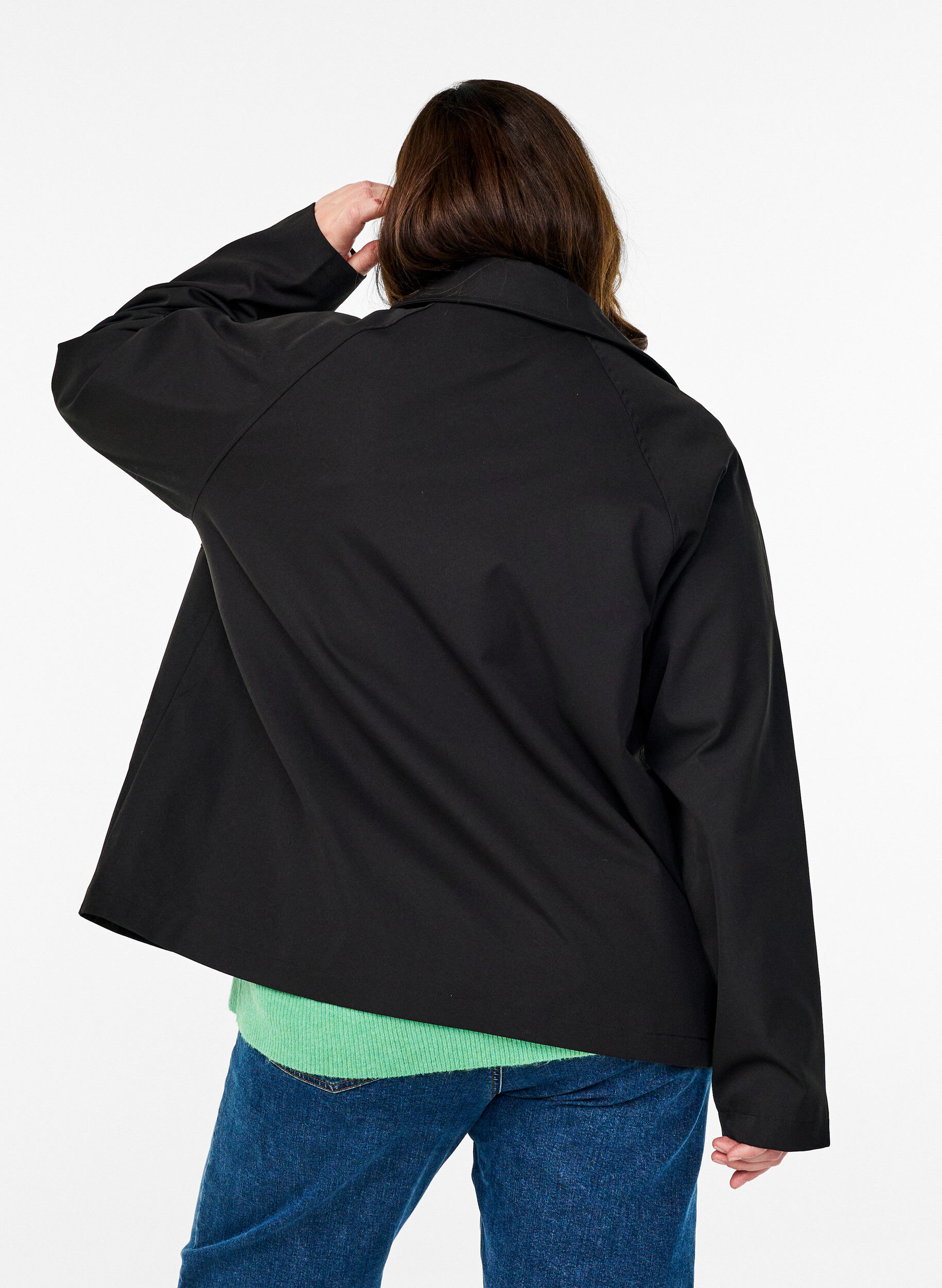 ZizziKurzer Trenchcoat mit Taschen, Schwarz, Model image number 2