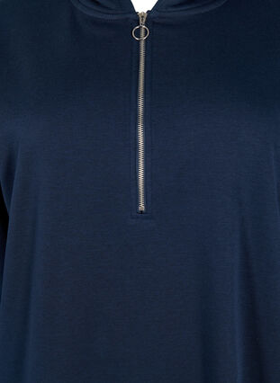 Pulloverkleid mit Kapuze und Reißverschluss, Navy Blazer, Packshot image number 2