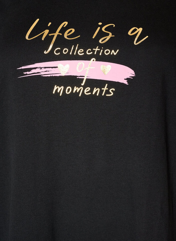T-shirt with motif, Black, Packshot image number 2
