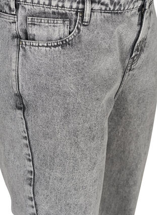 Cropped Mom Fit Mille Jeans mit lockerer Passform, Grey acid wash, Packshot image number 2