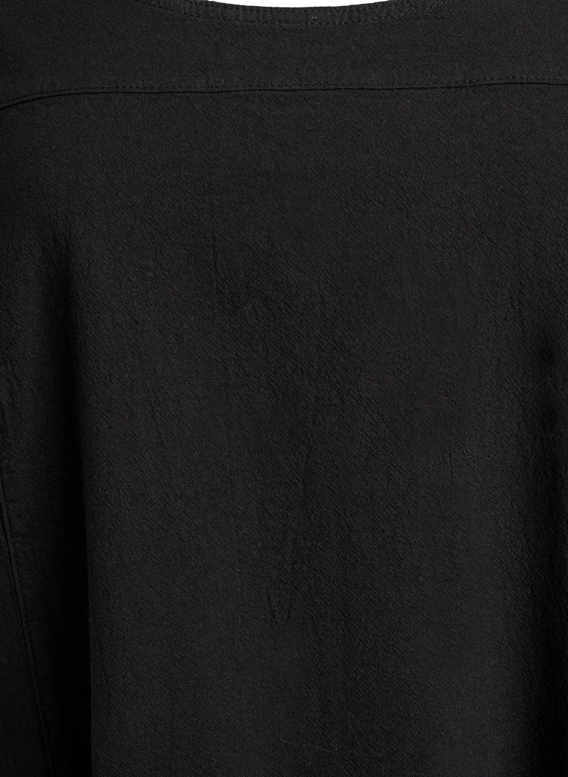 ZizziBaumwollkleid mit kurzen &Auml;rmeln, Schwarz, Packshot image number 2