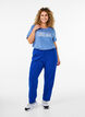 Hose mit gerader Passform, Blau, Model image number 0