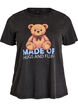 Grafik-T-Shirt aus Bio-Baumwolle, Schwarz, Packshot image number 0