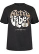 Grafik-T-Shirt aus Bio-Baumwolle, Schwarz, Packshot image number 0