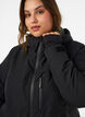 Skijacke mit Kapuze und Rei&szlig;verschlusstaschen, Schwarz, Model image number 3