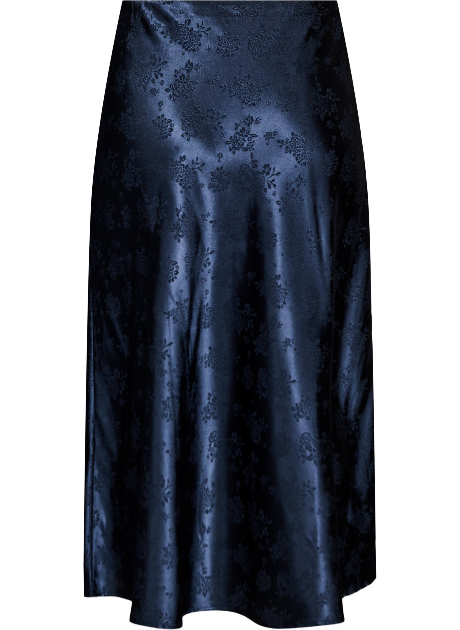 ZizziRock aus Satin mit Ton-in-Ton-Blumenmuster, Blau, Packshot image number 1