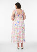 Langes gebl&uuml;mtes Kleid aus Lyocell mit R&uuml;schen, Wei&szlig;, Model image number 1