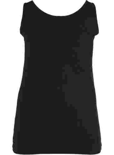 Einfarbiges Basic Top, Black, Packshot image number 1